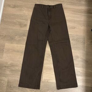 OAK + FORT cotton twill pants